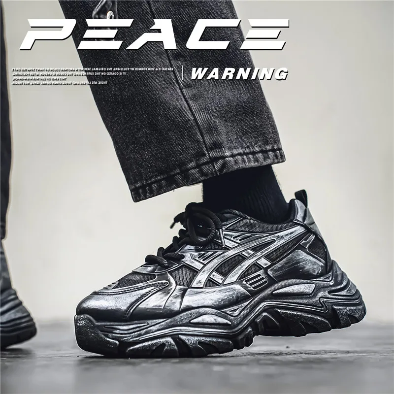 

Men's Shoes 2025 New Autumn Trendy Brand Torre Men's Thick Sole Increased Casual Flow Reflective Sports Running Trendy Shoes