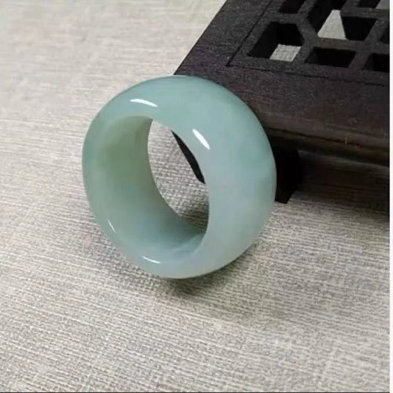 Natural waxy from Myanmar, A-grade jadeite, ring, bracelet, men's and women's jade jewelry