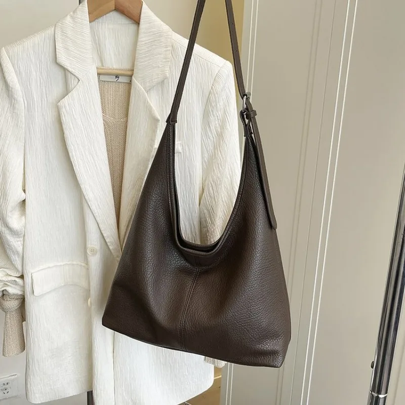 

Timeless Classic Leather Messenger Bag Luxury Paris High End Vintage Design Casual Simple Tote Bag Elegant Crossbody Ladies