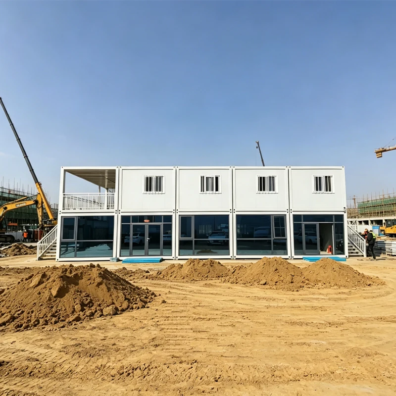 High Floor Load Office Building Container House Premium Z Folding Modular Room Veranda Soundproof Temporary Demountable Steel