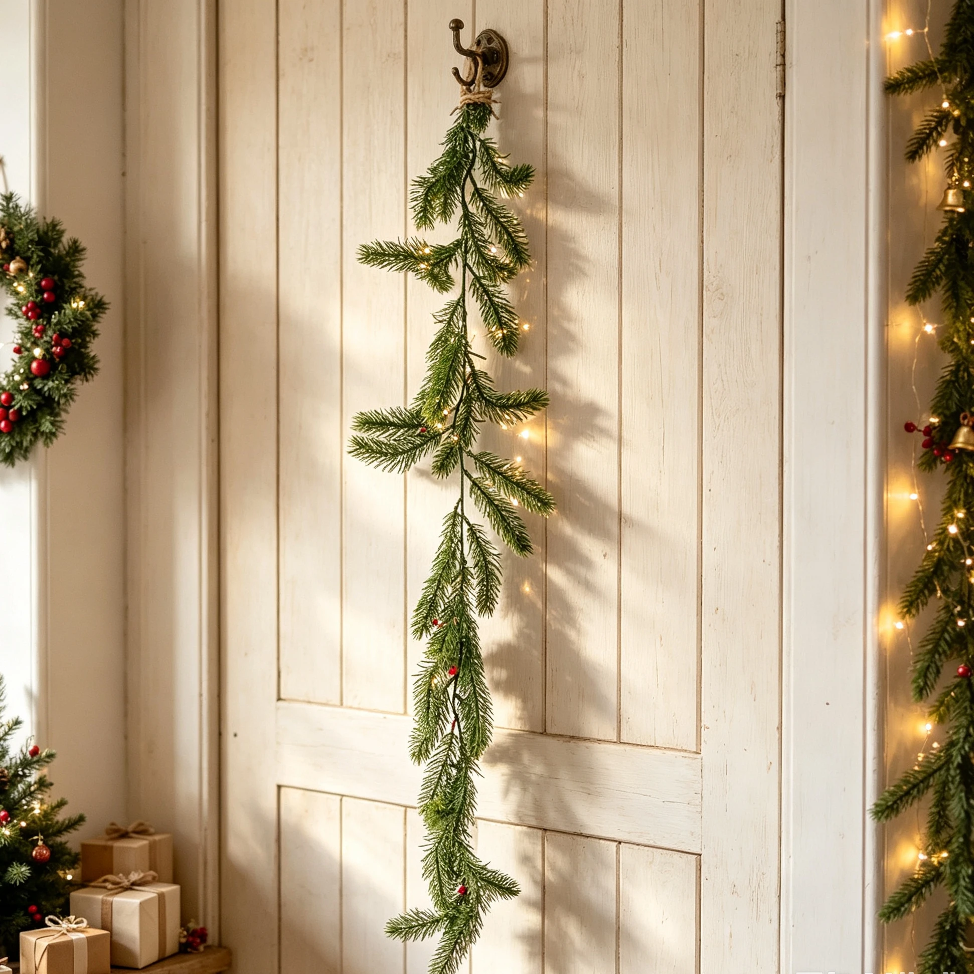 1/2 Pcs 72 Mesh Artificial Pine Needle Vine Plant Christmas Tree Filler Outdoor Garden Holiday Party Wedding Photography Hanging