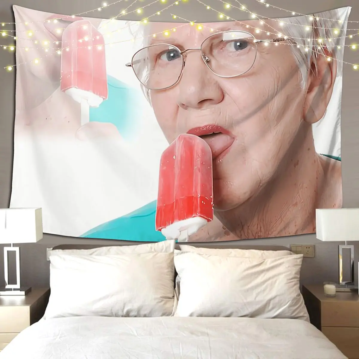 

Бабушка нужен мороженое гобелен хиппи настенный эстетический домашний декор гобелены для гостиной спальни комната в общежитии