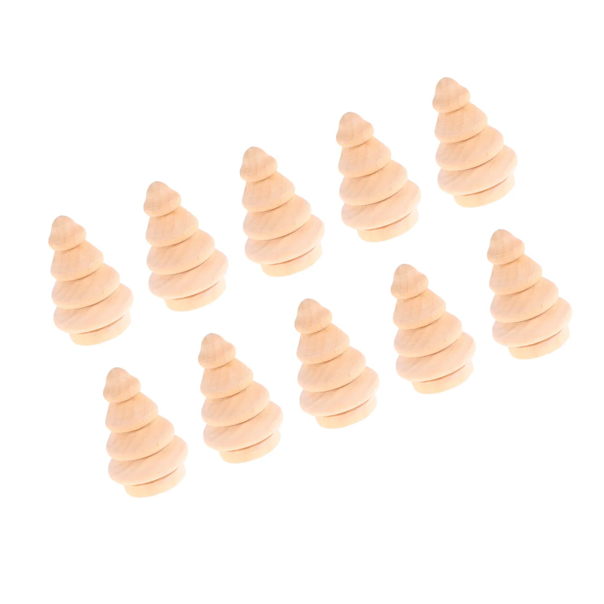 

10Pcs DIY Wooden Christmas Tree Cake Topper Handmade Personalized Decor for Holiday Party Favors Keepsake Gift