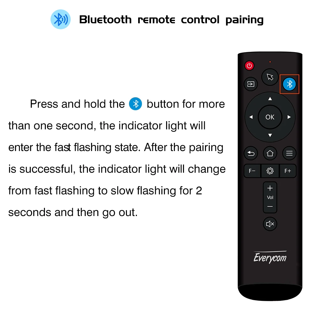 Everycom Remote Control For Android TV Box Controller Bluetooth Remote Control Replacement For Projector