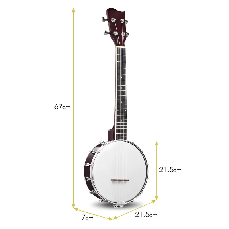 

4-string banjo hot selling peach blossom wood Western musical instrument, spotted dove banjo