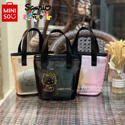 HelloKitty's New Beach Bag Luxury Brand Fashionable PVC Transparent Women's Handbag Cartoon Cute Mini Women's Bag High Quality