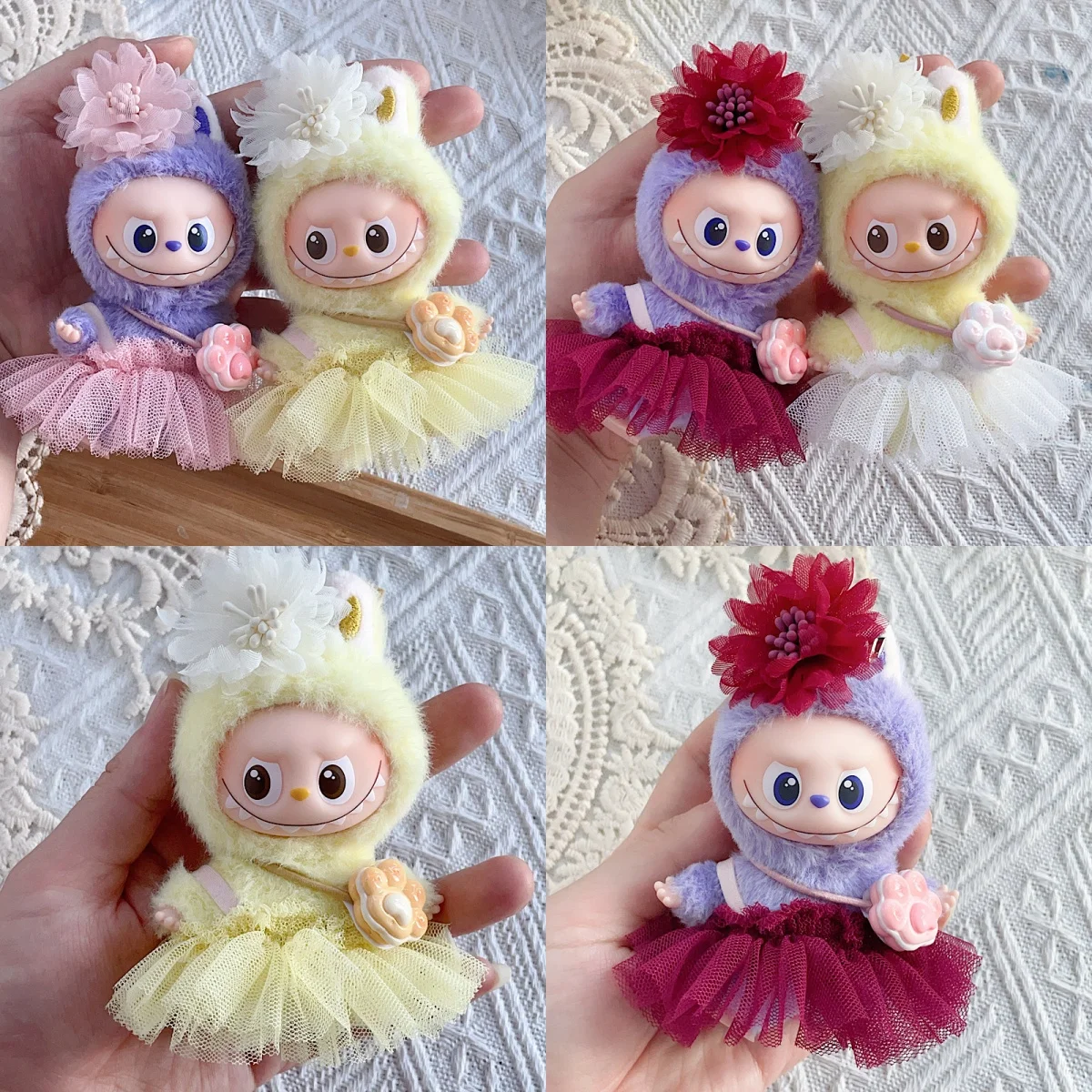 

Аксессуары Labubu для мини-куклы Labubu 4,0 10,5 см, балетная юбка, набор заколок для волос, наряд принцессы, праздничный подарок