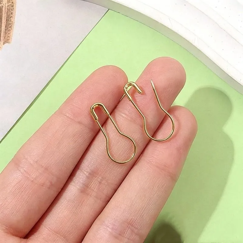 110 pcs Gourd-Shaped Head Iron Safety Pins, great for Clothing Label Fixing, Durable Iron Material, Knitting Marking