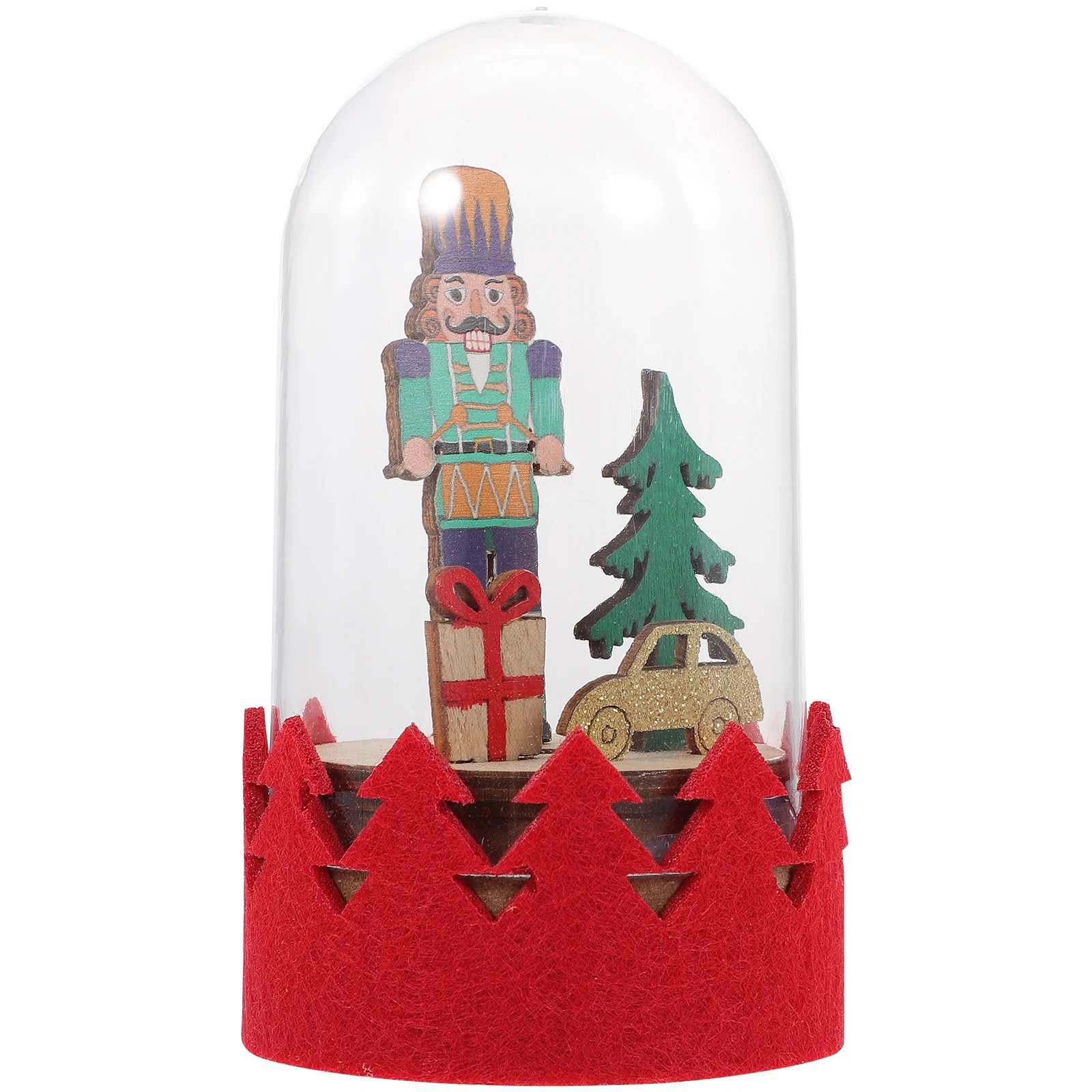 

Wooden Nutcracker Christmas Decorations Lighted Tabletop Adornment for Home Party Shop Window Decor Holiday Supplies