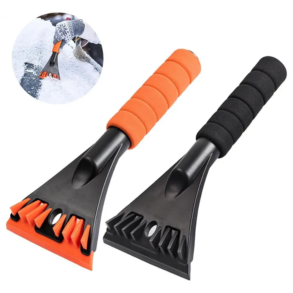 

1/2Pcs Ice Snow Scrapper Windscreen Shovel with Non-Slip Handle Sturdy Construction Low-Temperature Resistant Snow Scraper