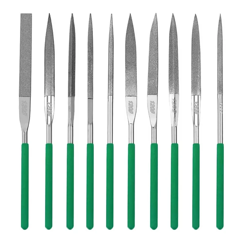 10-Piece Diamond File Set, Precision Needle File Set, Diamond Coated Files For Filing Metal, Ceramic, Stone, Jewelry