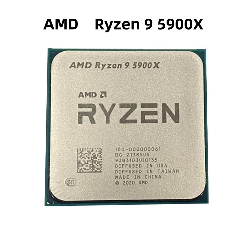 AMD Ryzen 9 5900X Desktop Processor new 3.7 GHz 12-Cores 24-Threads DDR4 64 MB 105W Ryzen 5000 Series CPU Socket AM4 3200 MT/s