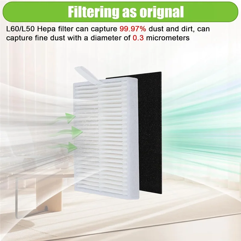 AY03-Para Eufy L60/ L60 SES/ L50/ L50 SES Robot aspirador Cepillo Lateral principal filtro Hepa paño de mopa bolsas de polvo piezas