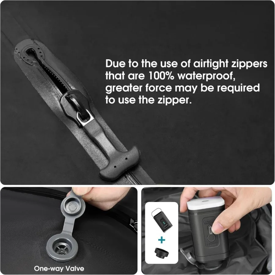 Vacuum Travel Backpack with Pump 50L Expandable Compression Backpack With Vacuum Seal 17.3 Inch Water Resistant Business Laptop