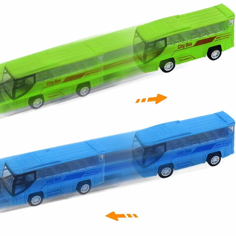 Children's Boys Pull Back Car Toys Simulation Mini Plastic City Bus Car Toy Model Kids Puzzle Toys Boys Interactive Toys