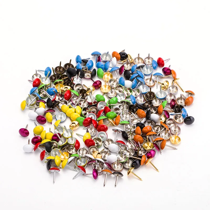 100pcs Upholstery Nail Decorative Tacks Nails Antique Sofa Nail Round Thumbtack Stud Pushpin Furniture Hardware Decor