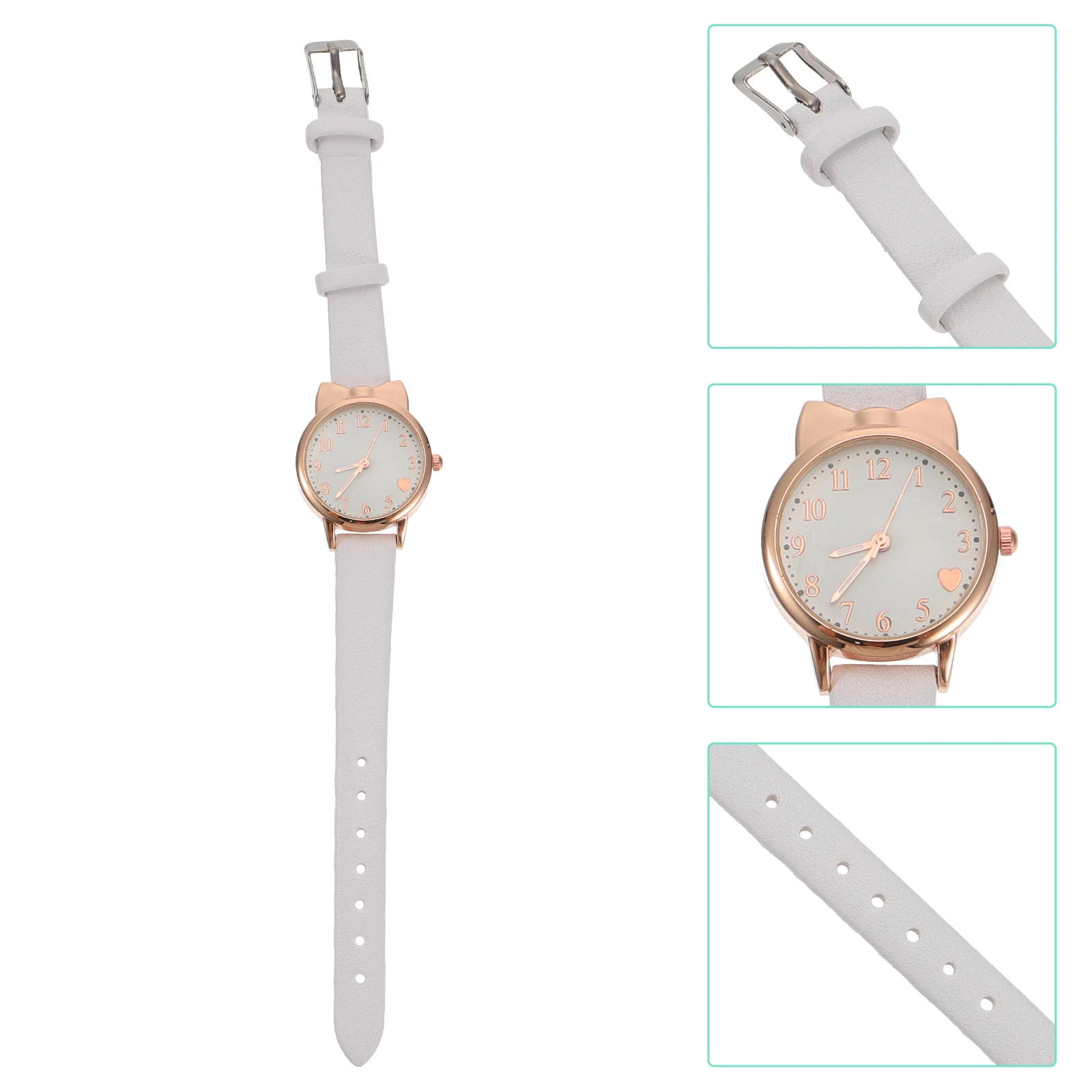 

Children Night Glow Watches White Kids Quartz Watch Adjustable Strap Luminous Cute Wristwatch for Girls Gifts