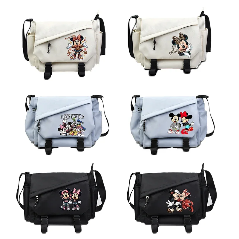 

Disney Minnie Mickey Mouse Cartoon Anime Pattern Shoulderbag Boy Trendy Large Capacity Crossbody Bag Girl Fashion Handbag Gift