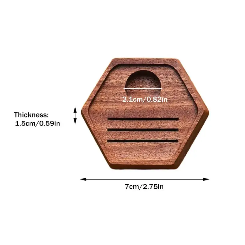 ●51/53/58MM Universal Espresso Coffee Puck Screen Storage Rack Multifunctional Wooden Hexagon Coffee Mesh Filter Stand