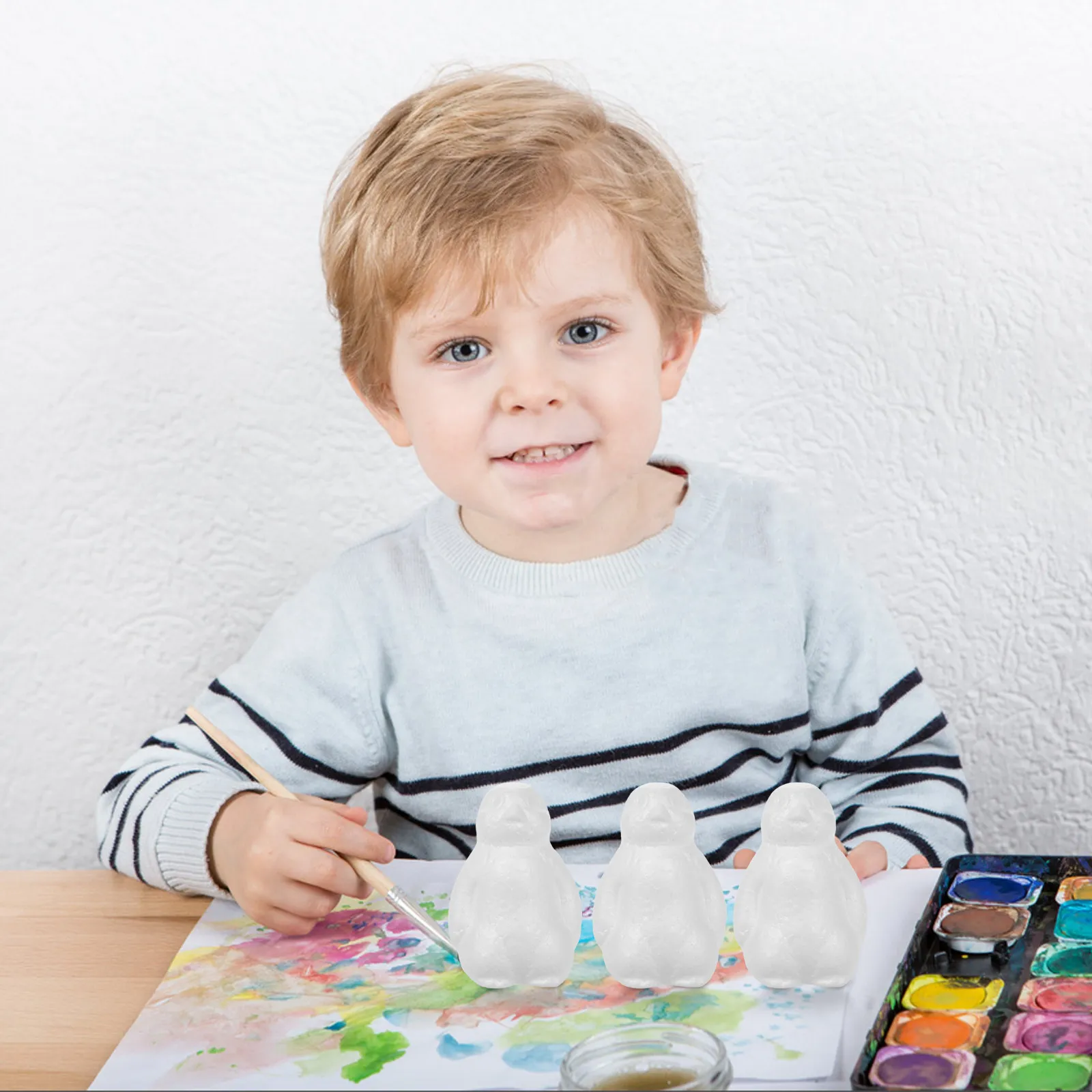 

Набор из 20 заготовок пингвинов из пенопласта для творчества: для детского рисования, украшения тортов, декора сада, школьных проектов