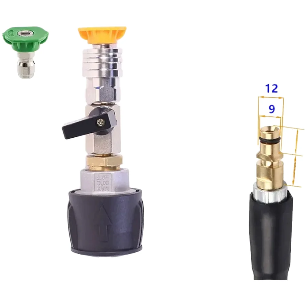 Quick Connect Adapter Green Yellow Nozzle High Pressure Washer Accessory Valve Garden Power-tool Accessories