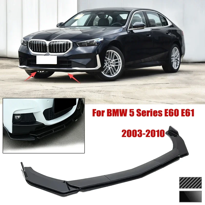 5pcs Front Bumper Shovel For BMW 5 Series E60 E61 2003-2010 Spoiler Front Bumper Deflector Anti Scratch Protection Device