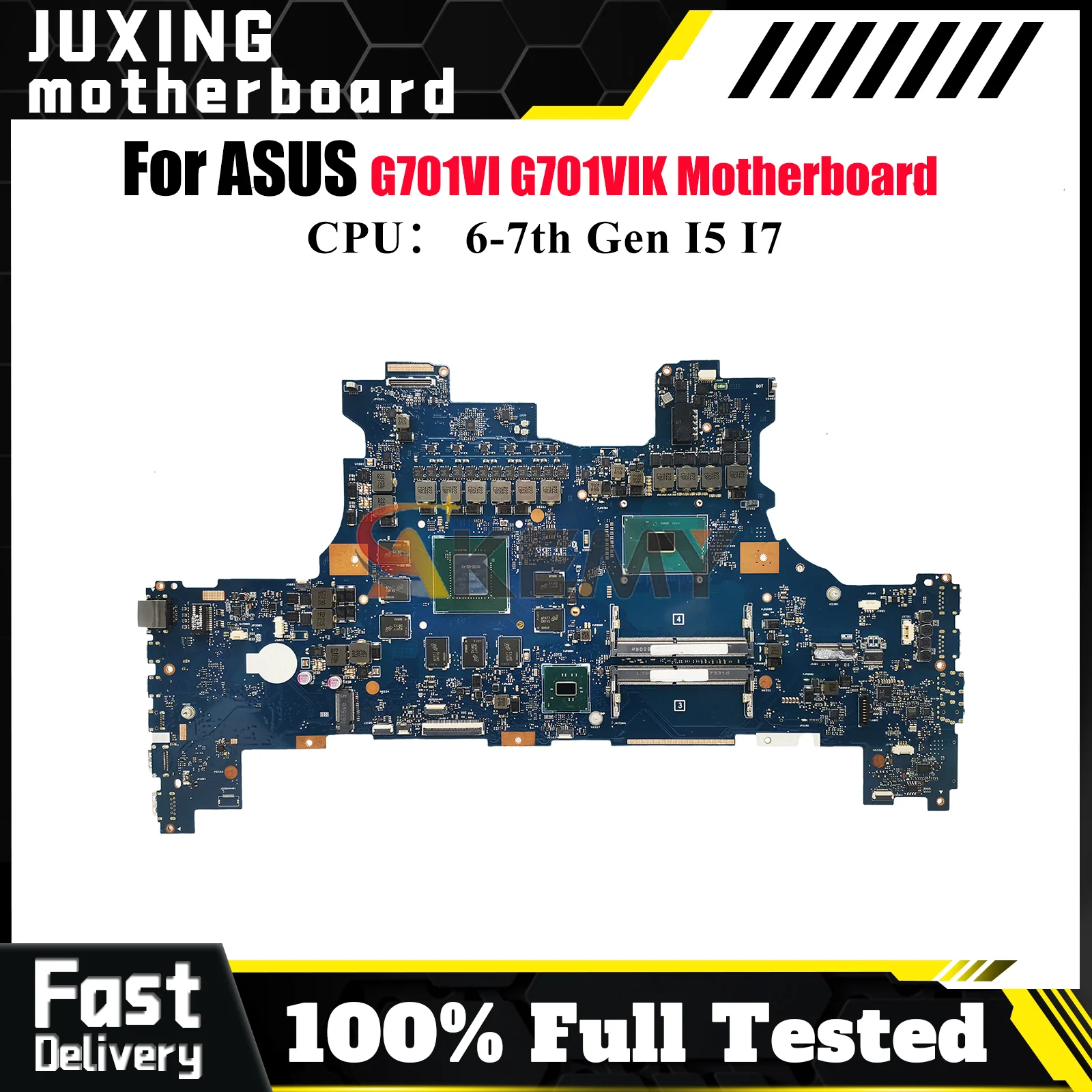 

G701VI Laptop Motherboard For ASUS ROG G701VI G701VIK G701V Notebook Mainboard With I5 I7 CPU 100% tests OK fast shipping stk