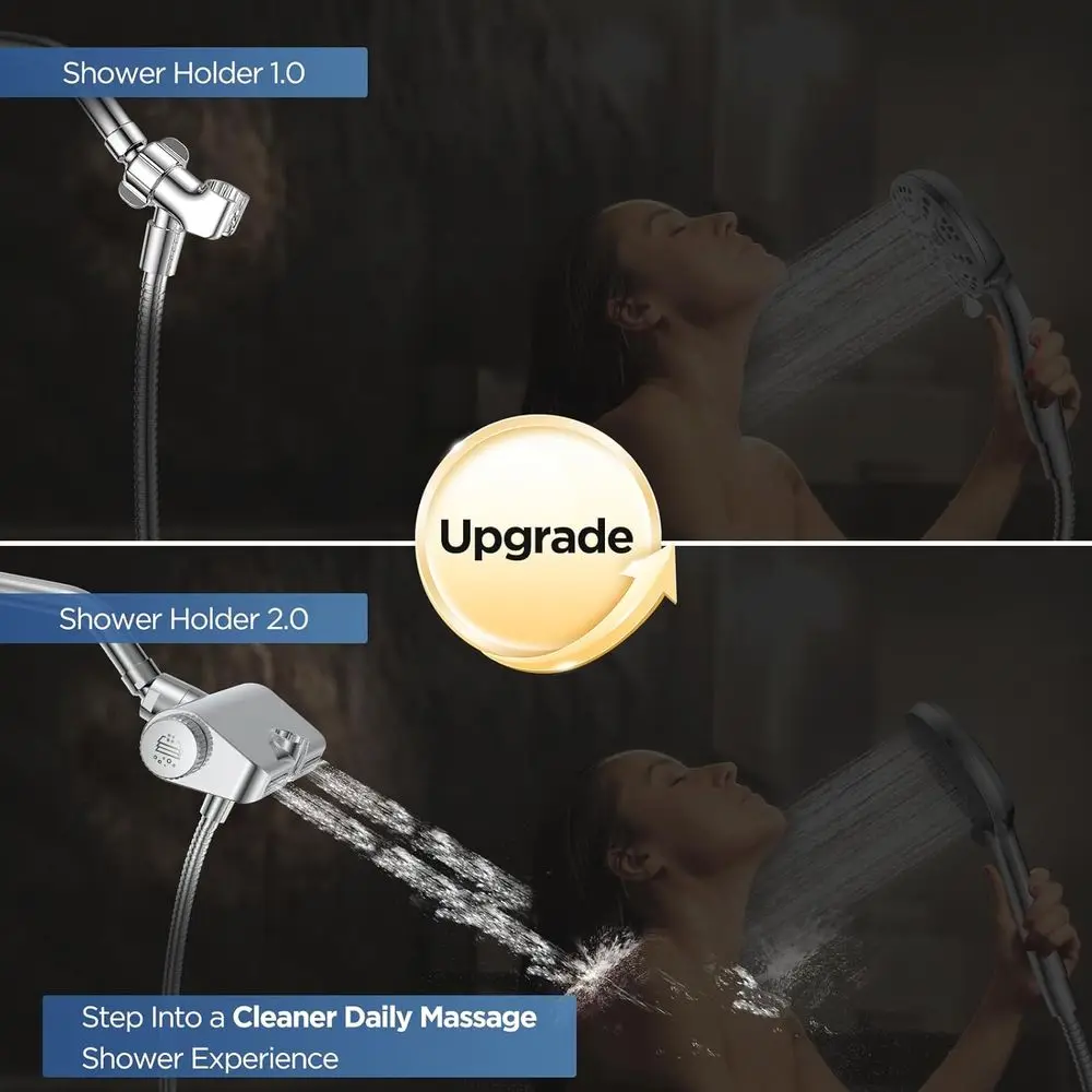 Douchesysteem met dubbele functie: handheld met filter, waterontharder en chloorverwijdering voor een verzachtende huid