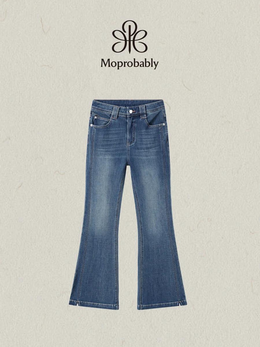 

Джинсы Moprobably с высокой талией, женские, прямые, утягивающие, универсальные, из денима, для всех сезонов