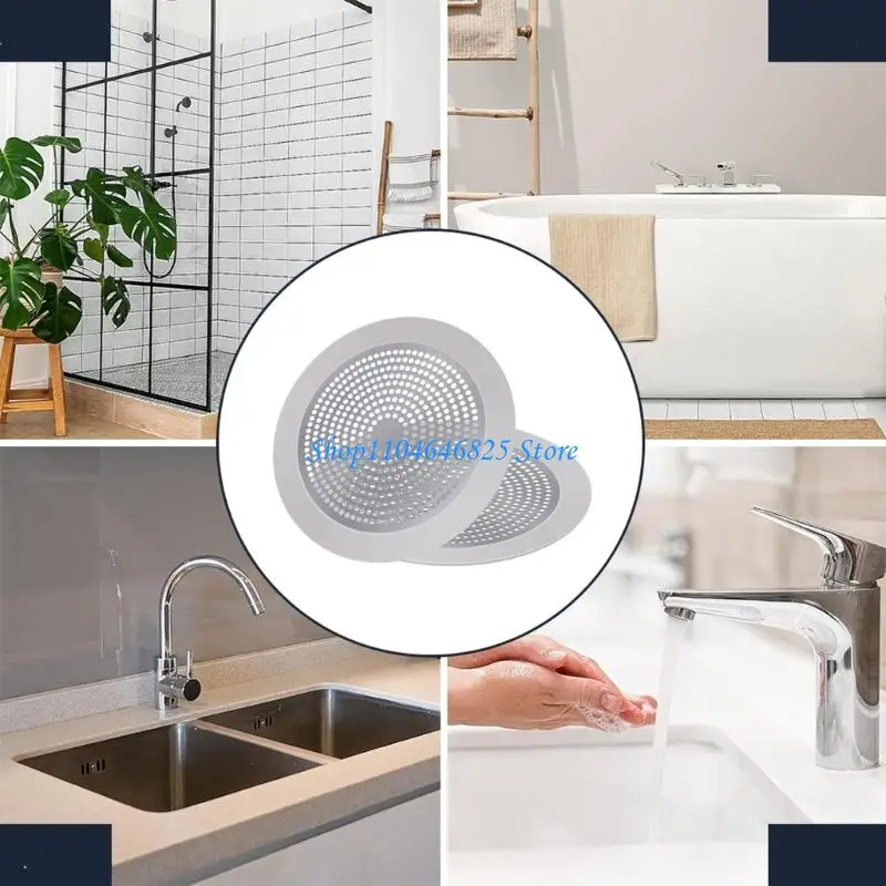 

Pack of 2 Rubber Closed Drain Screen for Shower Soaking Pool Rustless