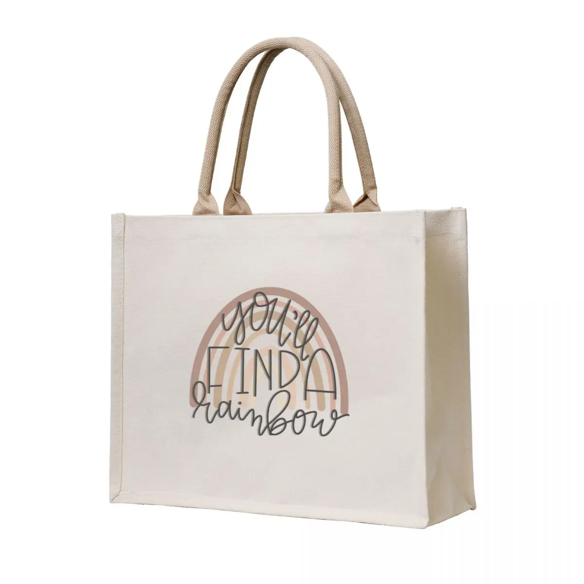 

You'll Find A Rainbow Tote Bag cute tote bag Canvas canvas shopping bag shopper bags