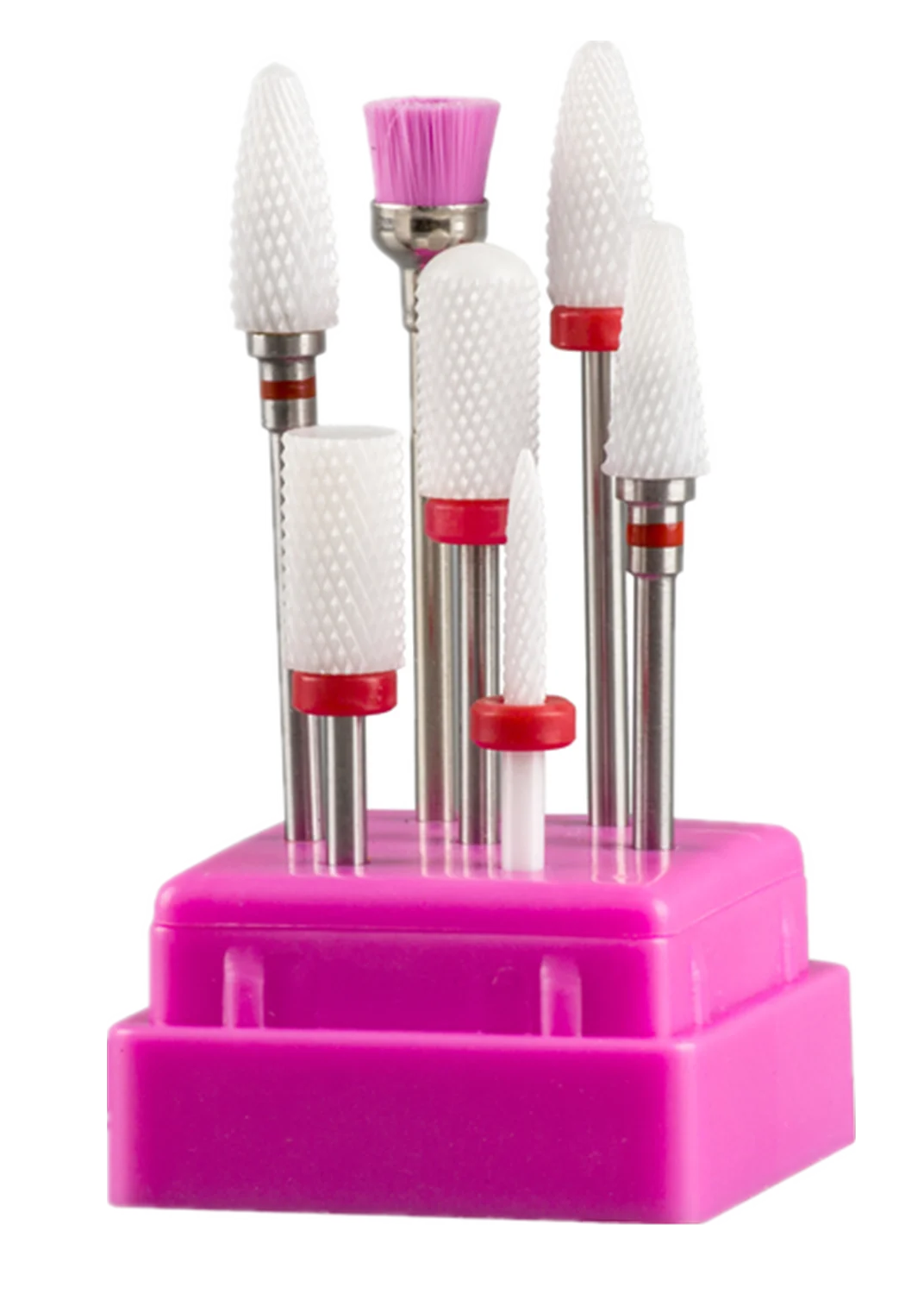 7개 네일 아트 텅스텐 스틸 밀링 커터 세트 세라믹 네일 드릴 비트 전동 드릴 네일 머신 페디큐어 도구 액세서리