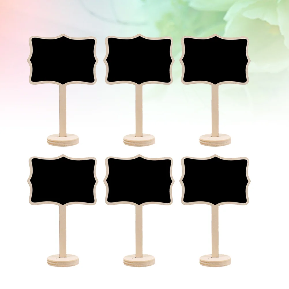 

10Pcs Wooden Mini Blackboard Floral Message Board Table Number Chalkboard Wedding Party Decoration Label Base Stand