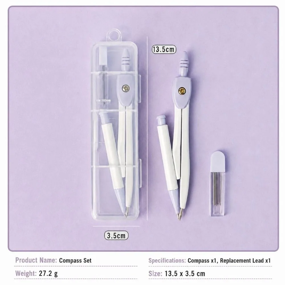 Metal Drawing Compass Macaron Color Geometry Tool Math Compass Multifunctional Geometry Compass Tool Exam Drafting & Sketching