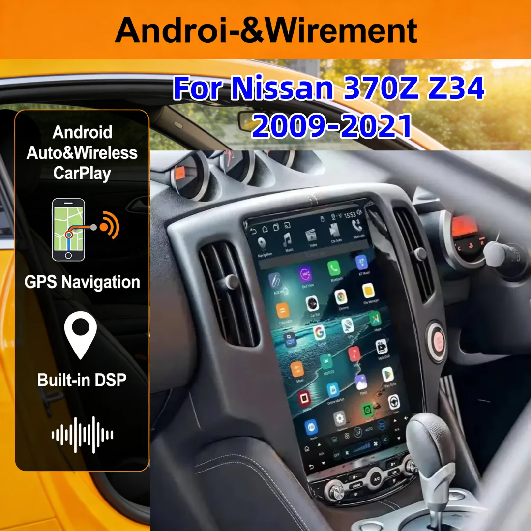 

joh 14.5inch Multimedia Android13 For Nissan 370Z Z34 2009-2021 Wireless CarPlay Player Car RadioGPS Navigation 4G DSP Touch
