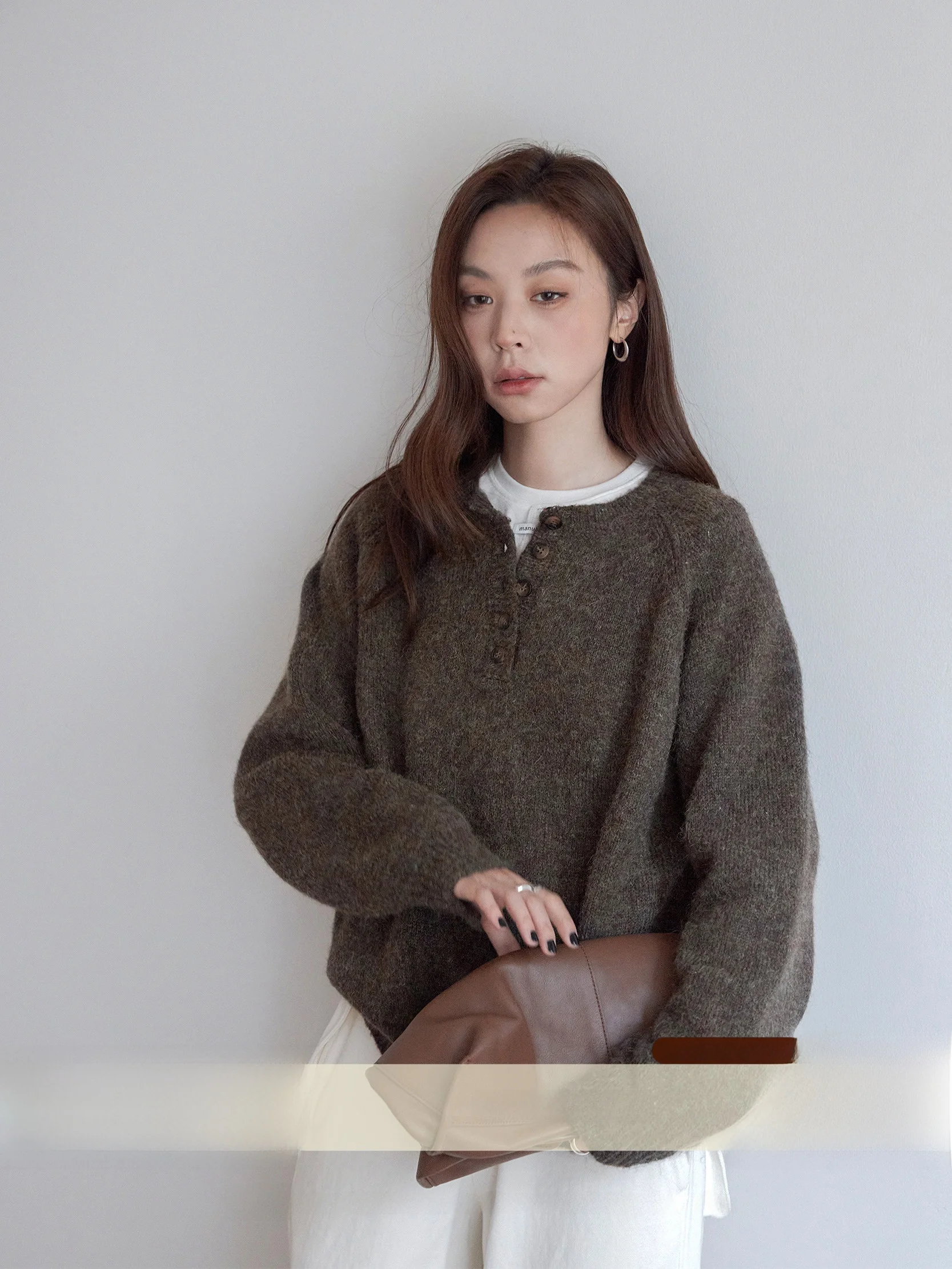 

VNOOK Women's Wool Blend Oversized Pullover Sweater f Open Front Autumn Winter New Lazy Sle Outerwear Casual Basic Top