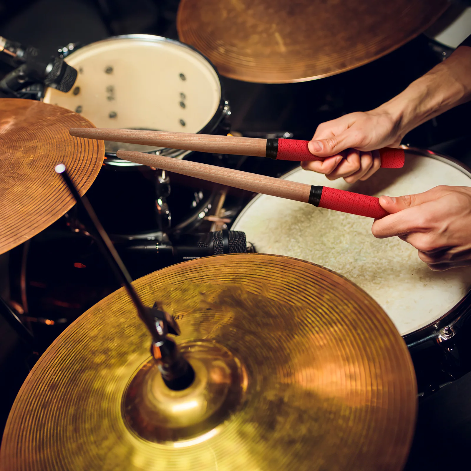 

1Pair Affordable Wooden Drum Sticks Sturdy Design for Musical Instruments Lightweight Portable Use Drum Sticks