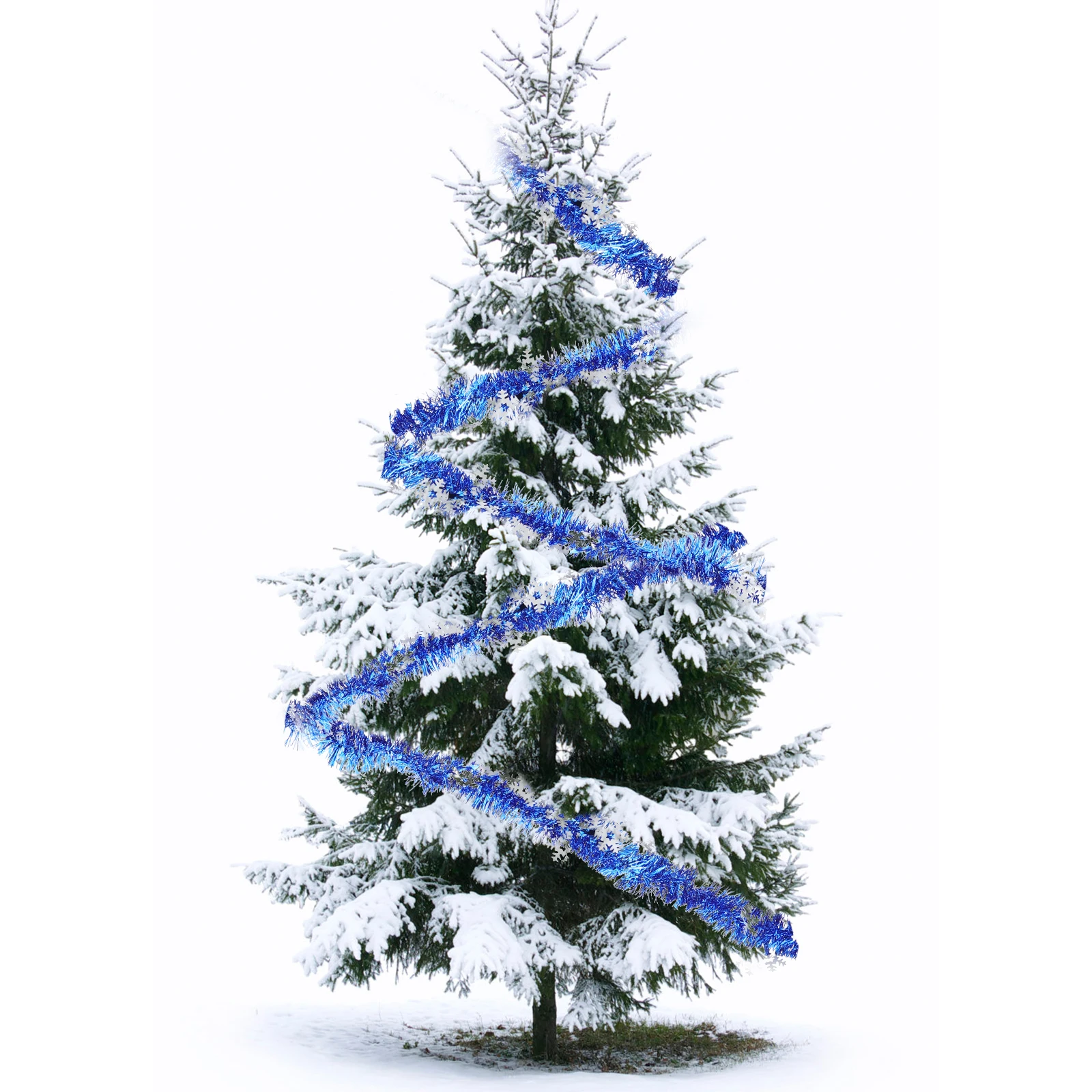 

4 Pcs Snowflakes Decorative Color Strips Christmas Decorations Holiday Tinsel Tree Ribbons Garlands Banner