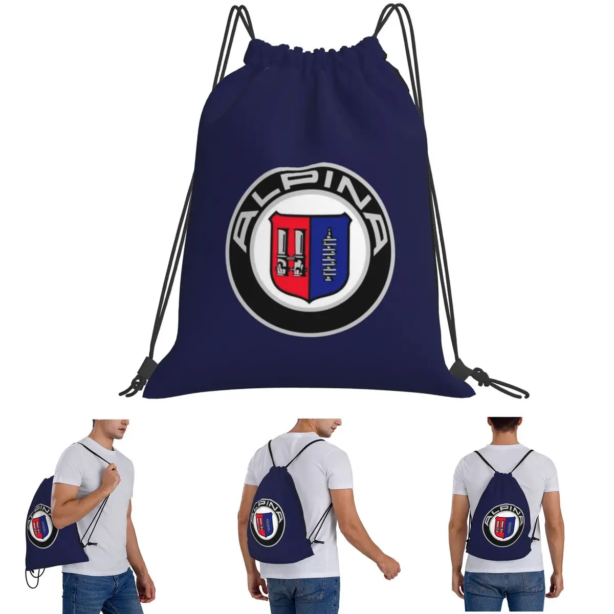 

Alpina - Classic Car Logos Backpacks Fashion Portable Drawstring Bags Storage Bag Book Bags For Travel School