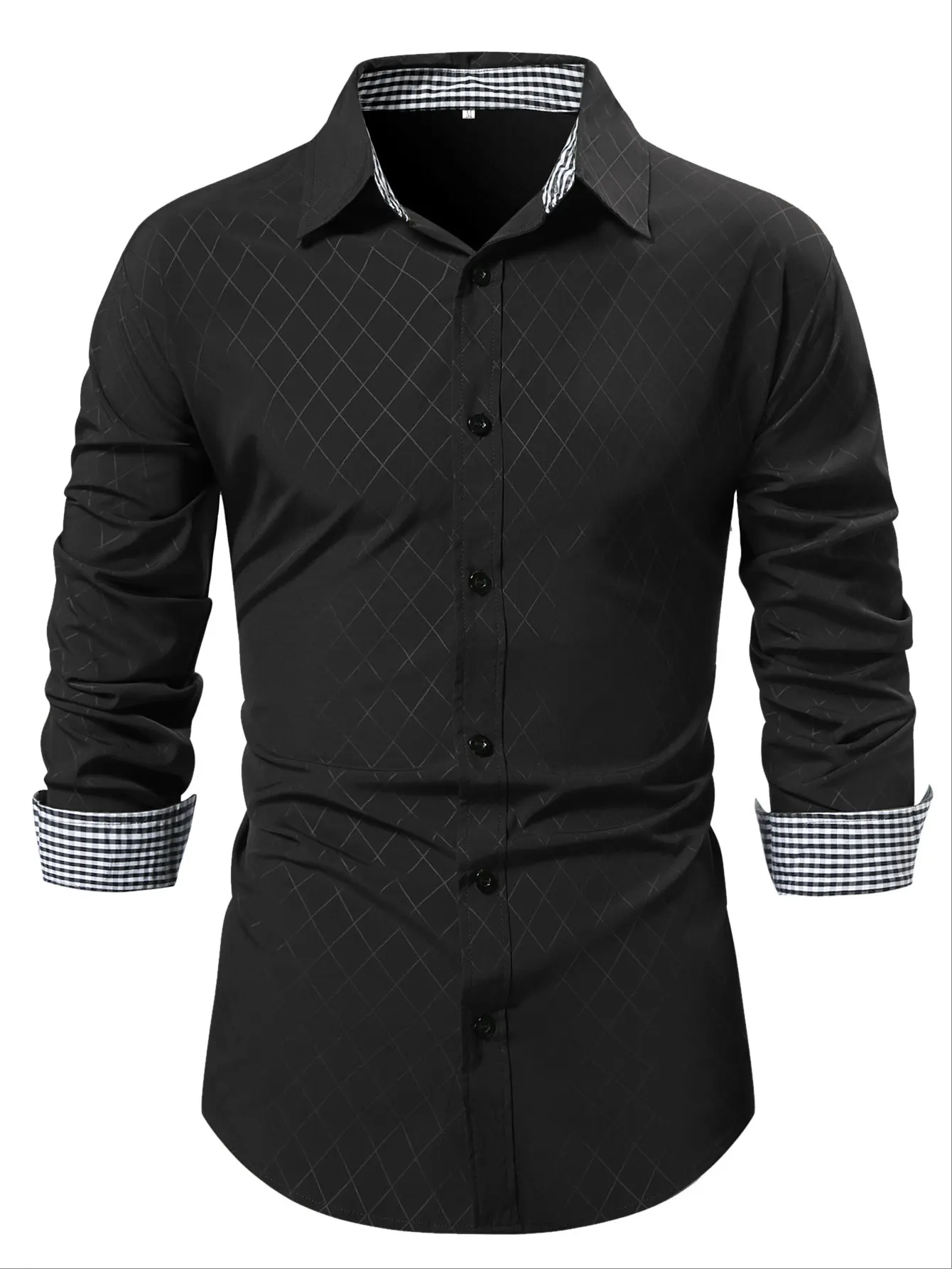 Classic Design Men's Formal Long Sleeve Plaid Shirt Men's Button Up Shirt For Business Formal Occasions Gift For Men