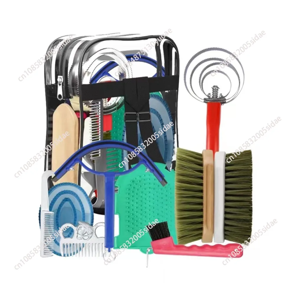 randomly colors sending  horses equestrian grooming kit horse brush horse hair comb horse massage brush washing kit