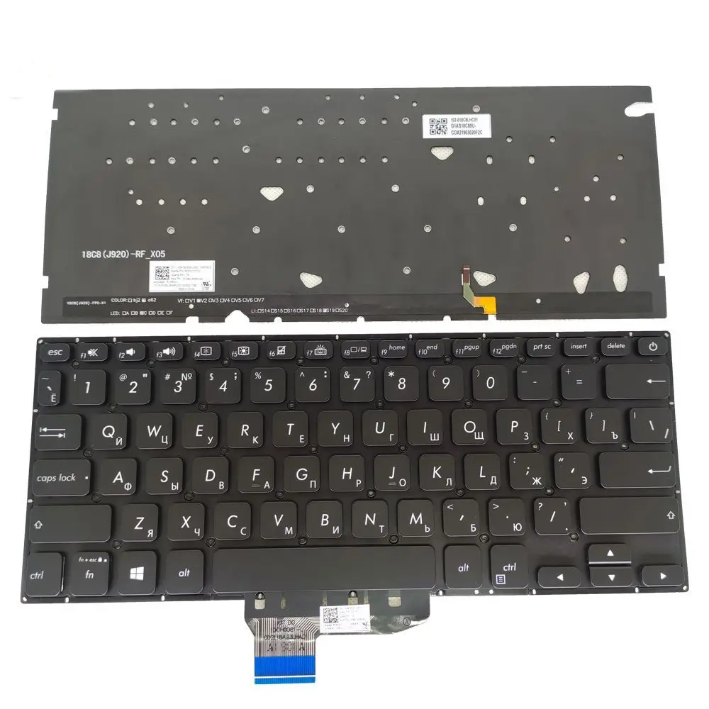 Imagem -01 - Xin-teclado para Notebook Retroiluminado Russo-eua Asus Vivobook S14 S430 S430f S430fa S430fn S430u S430ua X430 X430f X430u xin teclado para notebook retroiluminado russo eua asus vivobook s14 s430 s430f s430fa s430fn s430u s430ua x430 x430f x430u 01