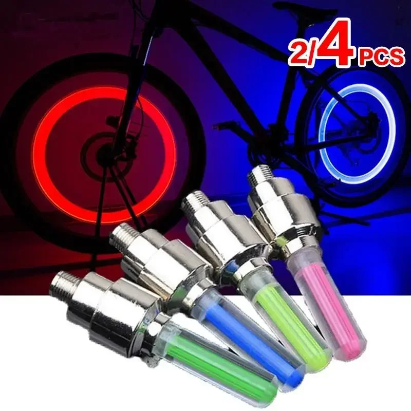 Bicycle Wheel Light Motion Sensor LED Light Waterproof Mini Neon Light Tire Nozzle Valve Cap Light for Car Motorcycle Bicycle