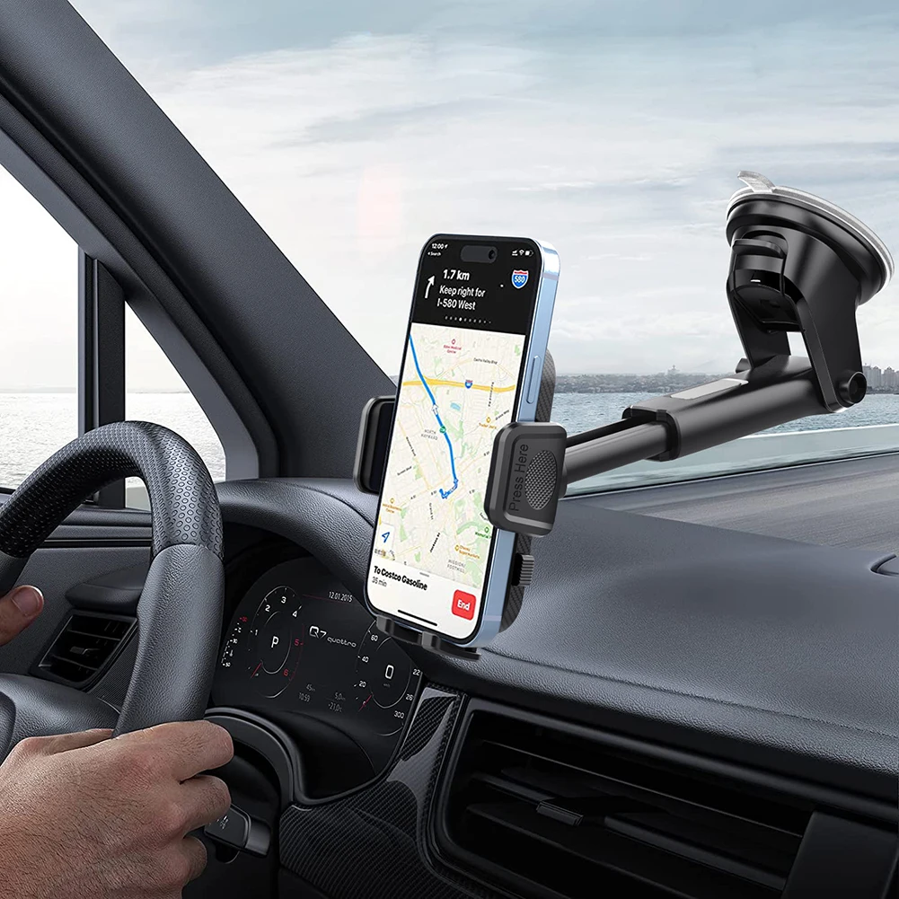 Il miglior supporto per telefono da auto a ventosa per iPhone dal design compatto e leggero non occupa la tua vista. Navigazione GPS