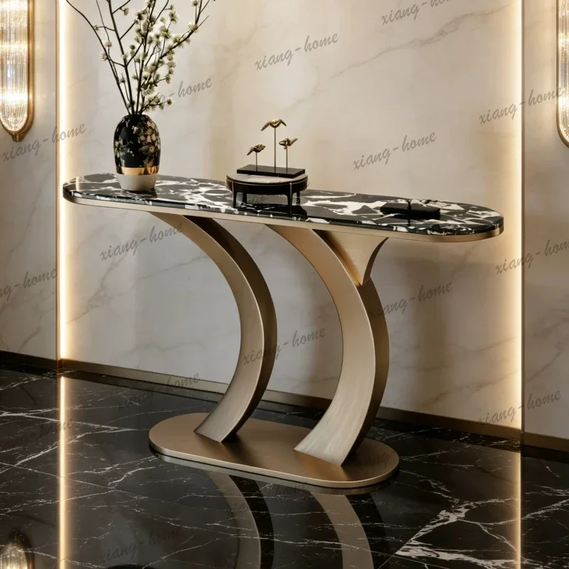 Factory Direct Italian Luxury Entrance Console Table Nordic Modern Vintage European Console Table Tavolo Soggiorno Living Room F
