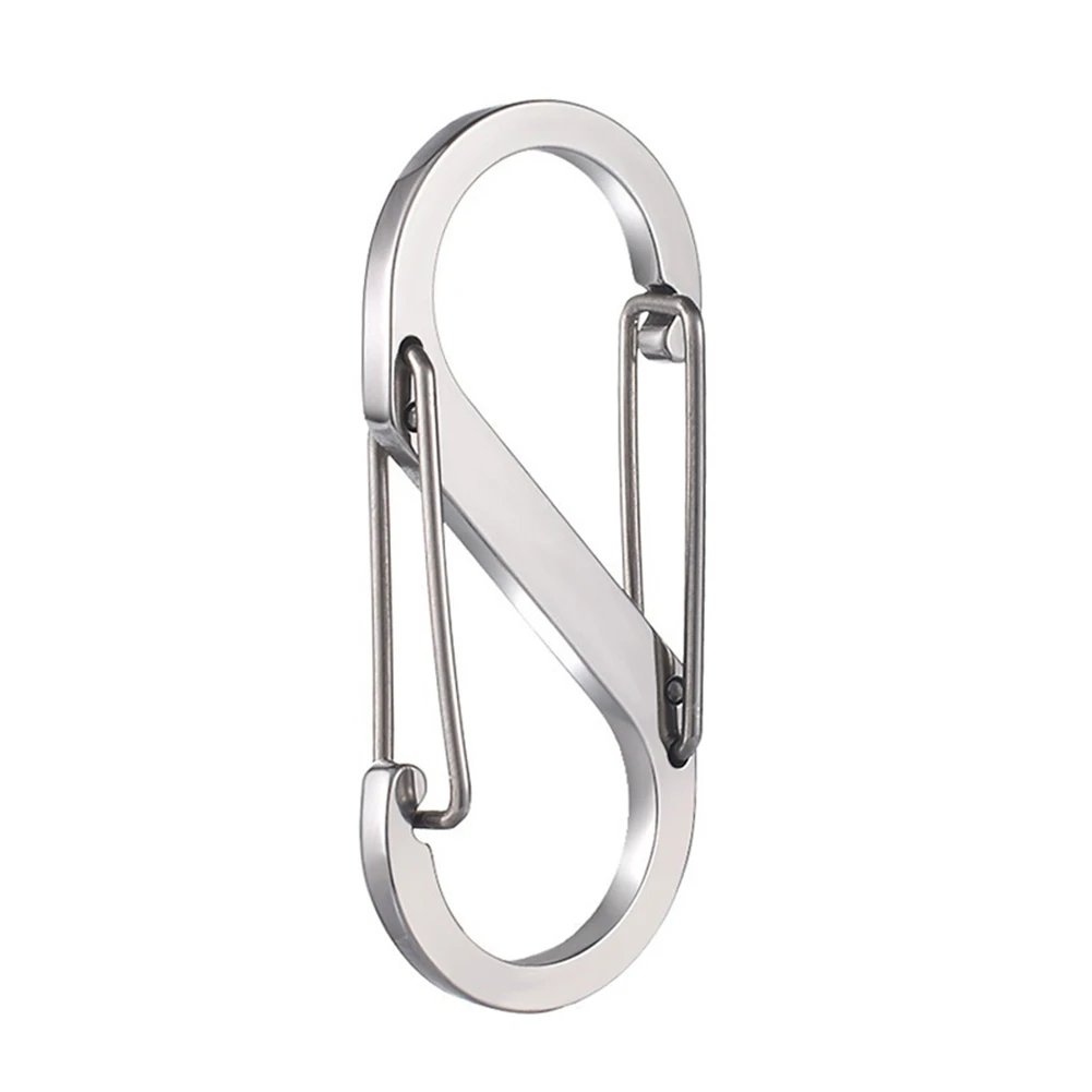 Outdoor Stainless Steel Hanging Buckle S-type Mountaineering Buckle Multi-functional  Fast Hanging Buckle Portable Key Chain