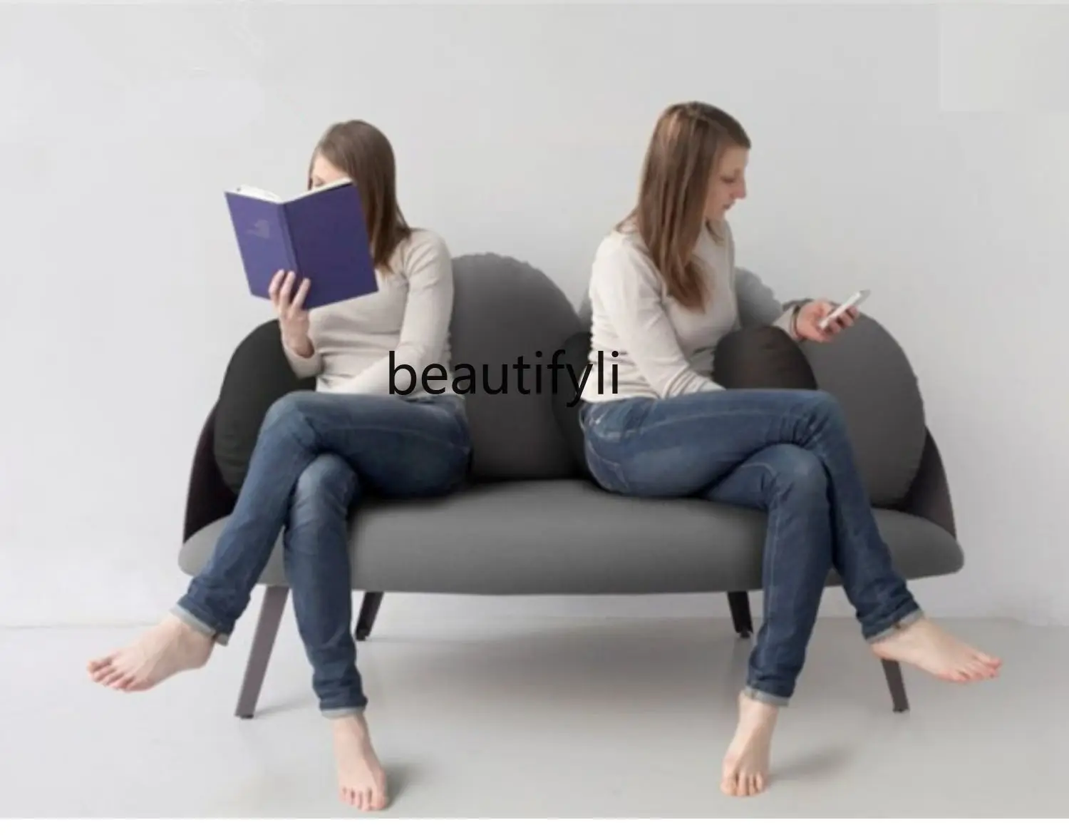 zqNordic Custom Leisure Chair Fashion Fun Comfortable Lazy Double Multi-Color Hotel Model Room Sofa