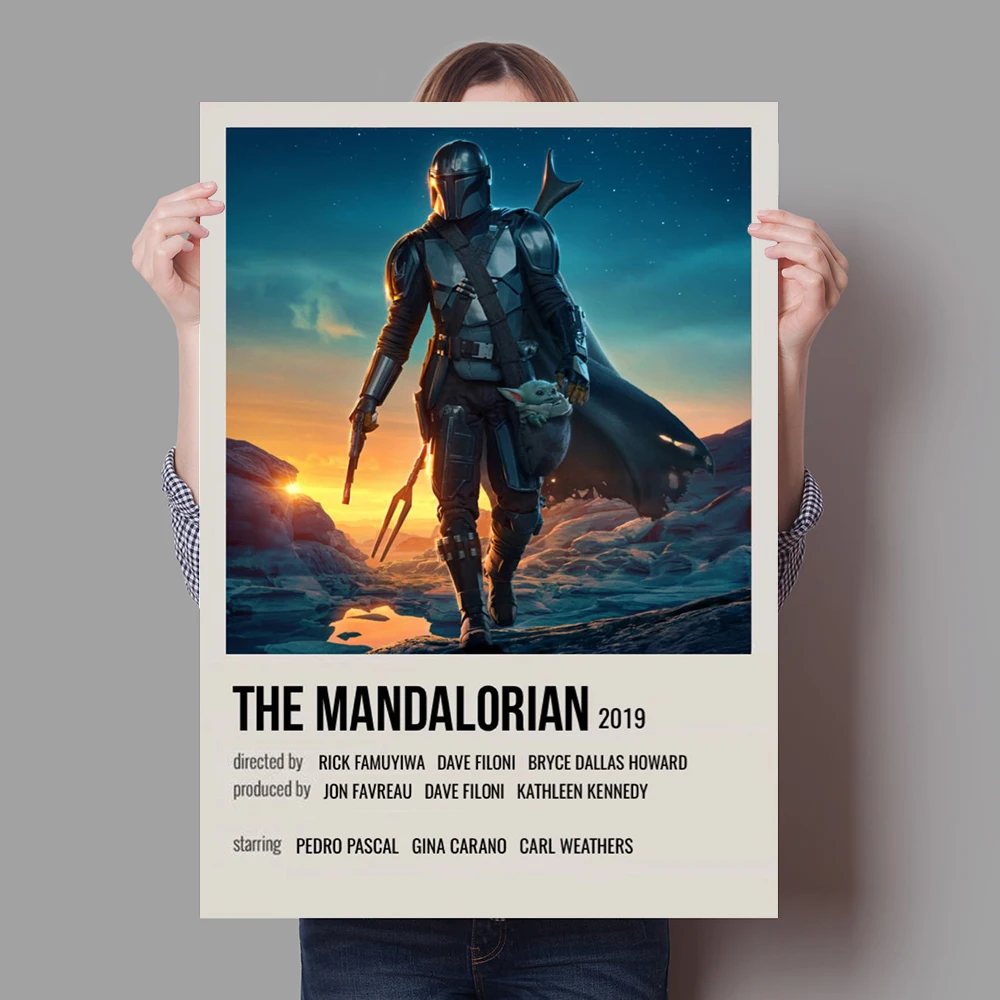 Star Wars Minimalist Poster Classic Movie Role Mandalorian Canvas Painting Wall Art Picture Modern for Living Room Decor