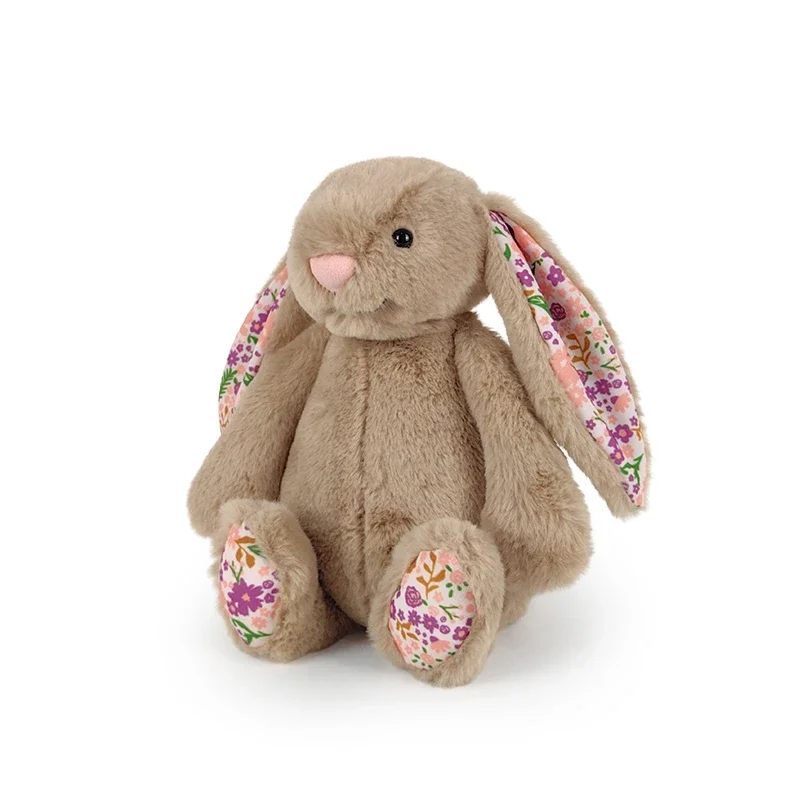Bonnie coelho brinquedo de pelúcia com orelhas florais kawaii boneca de pelúcia macio sofá almofada crianças presente aniversário decoração do quarto