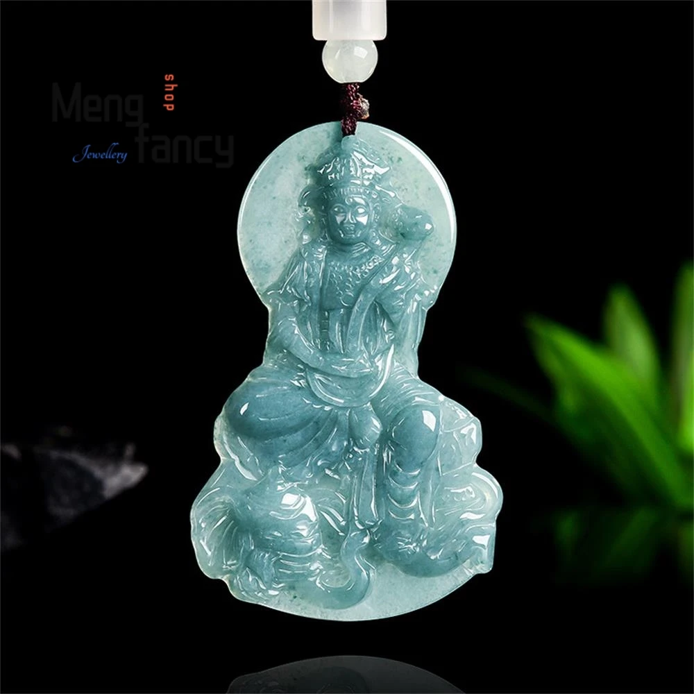 

Натуральный жадеит класса А, Гуаньинь Бодхисаттва Самантабхадра, клейкий кулон зодиака, дракон, змея, страж, божество, изысканные ювелирные изделия